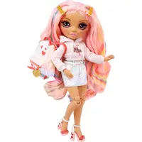 Rainbow High Rainbow Junior High Special Edition Kia Hart - 9 " Pink Posable Fashion Doll med tilbeh?r og ?ben/t?t bl?d rygs?k. Fantastisk leget