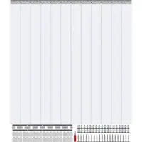 Vevor Klar PVC-gardin, 2,4 m højde x 1,8 m bredde x 2 mm tykkelse, 12 stk. gardinstrimler til walk-in-fryseskab, glatte vandtætte plastikdørstrimler til lager, fryser, garageporte