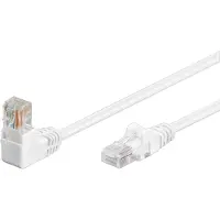 Goobay RJ45 U/UTP CAT 5e 90-graders Vinklet Netværkskabel - 3m - Hvid