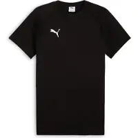 Puma T-shirt Teamevostripe - Sort/Silver/Hvid, størrelse Small