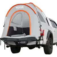 Vevor lastbiltelt, 5,5'-6' pickup-telt med regnlag og bæretaske, vandtæt PU2000mm dobbeltlags lastbiltelt til camping, plads til 2-3 personer, til camping, rejser og udendørsaktiviteter