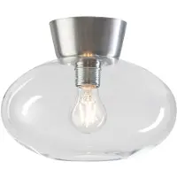 BELID Bullo plafond klart glas Ø27 cm Aluminium