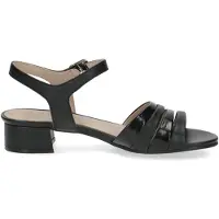 Caprice Heeled sandal, black, made of Leather with Block heel, Size 38