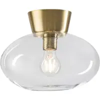 BELID Bullo plafond klart glas Ø27 cm Messing