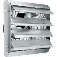 Vevor udsugningsventilator med jalousi, 406 mm højhastigheds 1400 o/min 2000 CFM, vægmonteret loftsventilator i aluminium med AC-motor, ventilation og køling til drivhuse, garager, skure, butikker