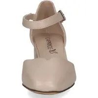 Caprice Pumps, beige, made of Leather with Trapeze heel, Size 38