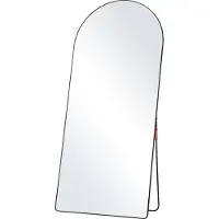 Vevor Buet Spejl i Fuld Figur, 193 x 81 cm, Stort Fritstående Hængende Vægmonteret Gulvspejl med Stativ, Aluminiumslegeringsramme, Fuld Kropsspejl til Stue Soveværelse, Sort