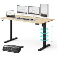Sense7 Gaming-bord NOJO LIGHT jasnobrazowo-sort 140x70 cm