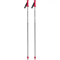 Van Deer - Skistave - Race GS Carbon Grey/Black/Red til Unisex - Størrelse 130 cm - Grå