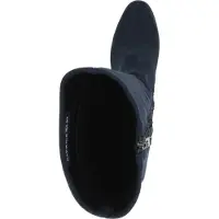 Caprice Boots, blue, made of Textiles with Block heel, Size 40.5