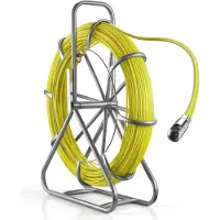 Vevor Fiskebånd Glasfiber, 152M 6,3MM, Kanalstang Fiskebåndstrådaftrækker med Stativ, Kabeltrækstang med Låsemekanisme, Fiskeværktøj, Til Vægge Gulv og Elrør, Ikke-ledende