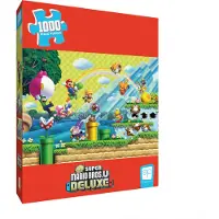 USAopoly Super Mario Chaos & Fun 1.000 brikker puslespil Dimensioner 19 x 27 Samlepuslespil med Mario Luigi Nabbit og mere! Officielt licenseret Nintendo