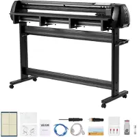 Vevor vinylskærer, 1350 mm maks. fremføringsbredde, dobbelte klinger, justerbar kraft og hastighed, LED-display, vinylplotterskærerprinter med Signmaster-software til kompatibel med Windows og macOS