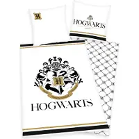 Herding Harry Potter Hogwarts sengesæt med gyldent print 100% bomuld