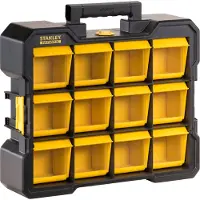Stanley FMST81077-1, Æske med små dele, Plast, Polykarbonat (PC), Sort, Gul, 7 kg, 450 mm, 356 mm