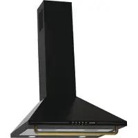 Gorenje WHC63CLB - Hætte - skorsten - bredde: 60 cm - dybde: 50 cm - udtrækning og recirkulation (-) - mat sort