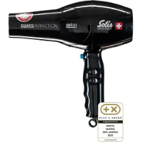 Solis Swiss Perfection 440 Hair Dryer with 3 Temperature and 2 Blower Settings 2300W - Black