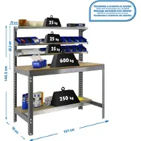 Simonwork (bancos De Trabajo) Bt1 Metalhylde 1445x1510x760 Mm