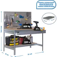Simonwork (bancos De Trabajo) Bt2 Box Metalhylde 1445x910x610 Mm