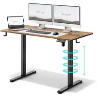 Sense7 Skrivebord Nojo elektrisk 120x60 cm sort stel med eg