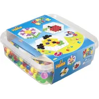 Hama maxi sticks + 2stk. 6-kantede plader i bøtte