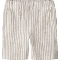 Name It Kids Shorts - NkmFedenis - Chateau Gray/Cloud Dancer - - 10 år (140) - Shorts