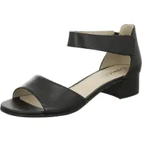 Caprice Heeled sandal, black, made of Leather with Block heel, Size 37