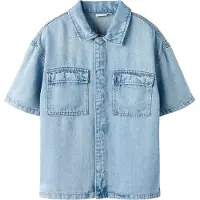 Name it Skjorte - NkmJoy - Light Blue Denim - - 11 år (146) - Skjorte K/Æ
