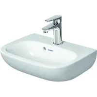Duravit D-code vask 45 cm med hanehul og overløb
