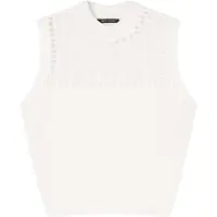 Armani Exchange A|X Armani Exchangetil kvinder. XW001906AF21574U1003 Hvid finstrikket top (L), Casual, Bomuld