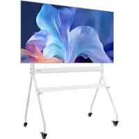 Vevor TV-stativ med hjul, mobil TV-vogn til 35-100 tommer LED/LCD/OLED fladskærme/buede TV'er, bærbar skærmstativ med hjul, kan holde op til 198 lbs til stue, soveværelse, kontor, udendørs, maks. VESA