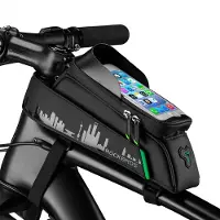 RockBros 029-1BK cykeltaske til stel med telefoncover - sort
