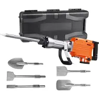 Vevor Nedbrydningshammer Demolition Jack Hammer Betonhammer 2200W elektrisk hammer 6 mejselbits