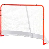 Vevor Street Hockey Net, Indendørs Udendørs Stålhockeymål, Officielt Reguleret Professionelt Hockey Træningsmålsæt, Bærbart Hockeymål med Net, Nem Samling, 183 x 113 cm, Hvid/Rød