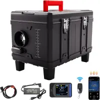 Vevor 5-8KW Dieselvarmer, 12V/24V Alt-i-en Diesel Luftvarmer, med Bluetooth APP-styring, fjernbetjening og displayskærm, CO-alarm, hurtig opvarmning, bærbar dieselvarmer til køretøjer og garager
