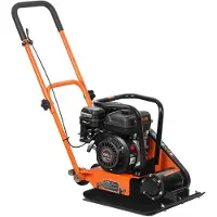 Vevor pladevibrator, 6,5 HK 196CC benzinmotor, 5600 VPM vibrerende stamper, 10,5 kN komprimeringskraft, 51 x 37 cm plade, gangbar komprimator til belægningssten, asfalt, fundamenter, jord