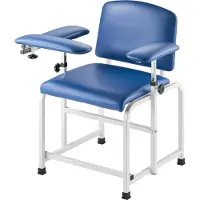 Vevor Flebotomistol, Blodprøvestol med justerbare armlæn og vippearm, 181 kg/400 lbs Blodprøvestol med blødt sæde, let at rengøre PVC-læder til hospitaler, laboratorier, klinikker