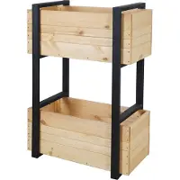 Siena Garden Konny 06395-OILED Plantekasse Fyrretræ, Folie Natur