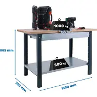 Simonwork (bancos De Trabajo) Bt6 Pro Box Metalhylde 865x1500x750 Mm