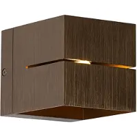 QAZQA Moderne væglampe mørk bronze - Transfer Groove