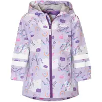 Playshoes Udendørsjakke 'EINHORN' azur / lilla / lavendel / hvid