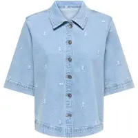 ONLY Bluse 'ONLBella' lyseblå / hvid