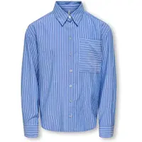 ONLY GIRLS Bluse 'KOGCosmo' blå / hvid