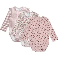 Hust and Claire Bodyer l/æ - 3-pak - HCBella Little Check - Adob - - 62 - Body L/Æ