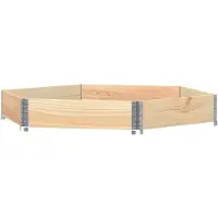 vidaXL højbed 160x160 cm massivt fyrretræ sekskantet