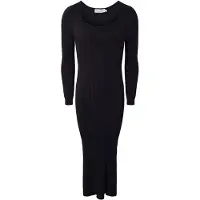 Hound Kjole - Rib - Viskose/Nylon - Sort - - 18 år - Kjole