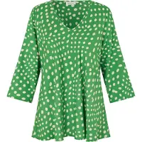 Masai Bluse 'Katacia' grøn / offwhite
