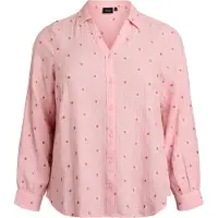 Zizzi Bluse 'Viva' lysebrun / lyserød
