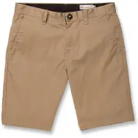 Volcom - Shorts - Frickin Modern Stretch Short 21 Khaki til UnisexBomuld - Størrelse 29 US - Kaki