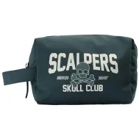 Scalpers Taske 'Skull Club' mørkegrøn / naturhvid